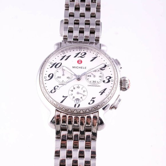 Michele 38mm Diamond Chronograph Watch!! main image 6